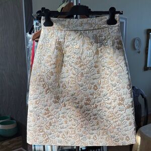 Dolce & Gabbana Cream and Gold A-Line Skirt